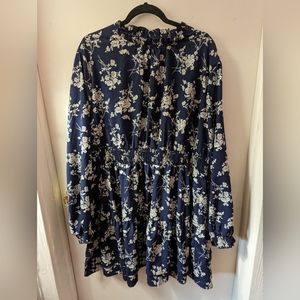 navy long sleeve dress